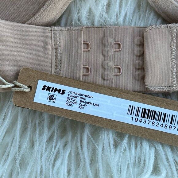 Skims Fits Everybody T-Shirt Bra Clay Size 32C - Picture 7 of 7